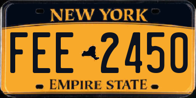 NY license plate FEE2450