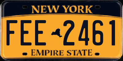 NY license plate FEE2461