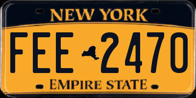 NY license plate FEE2470