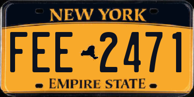 NY license plate FEE2471