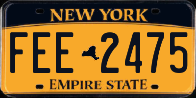 NY license plate FEE2475