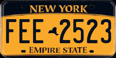 NY license plate FEE2523