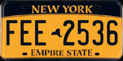 NY license plate FEE2536