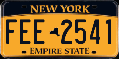 NY license plate FEE2541