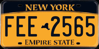 NY license plate FEE2565