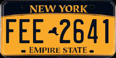 NY license plate FEE2641