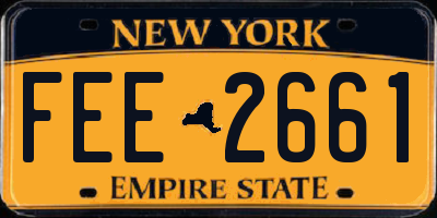 NY license plate FEE2661