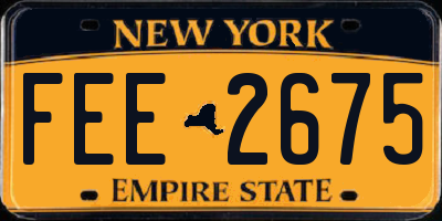 NY license plate FEE2675