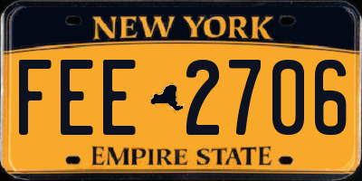 NY license plate FEE2706