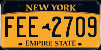 NY license plate FEE2709