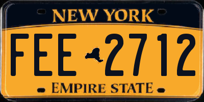 NY license plate FEE2712