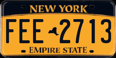 NY license plate FEE2713