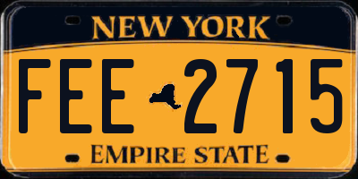 NY license plate FEE2715