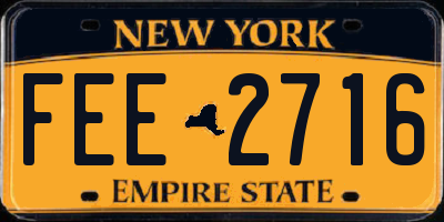 NY license plate FEE2716