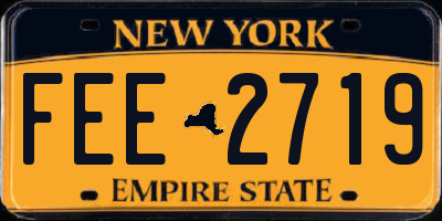 NY license plate FEE2719