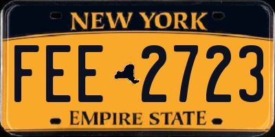 NY license plate FEE2723
