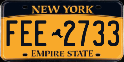 NY license plate FEE2733