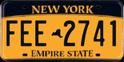 NY license plate FEE2741