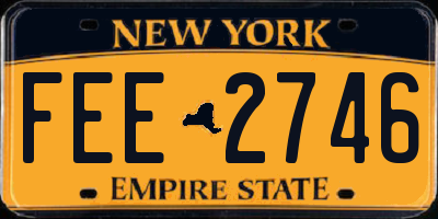 NY license plate FEE2746