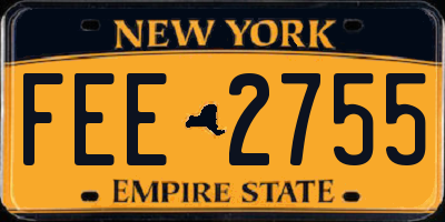 NY license plate FEE2755