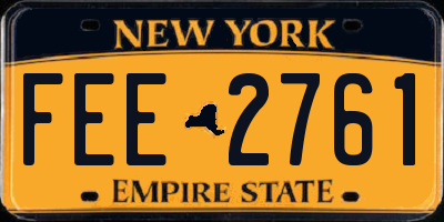 NY license plate FEE2761