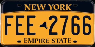 NY license plate FEE2766