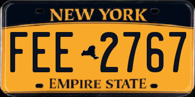 NY license plate FEE2767