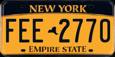 NY license plate FEE2770