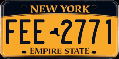 NY license plate FEE2771