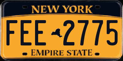 NY license plate FEE2775