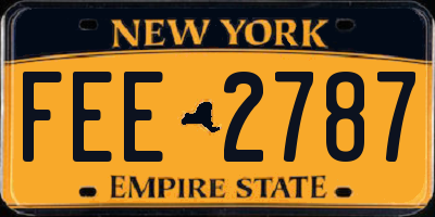 NY license plate FEE2787