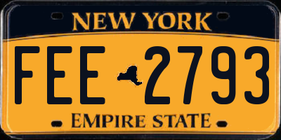 NY license plate FEE2793