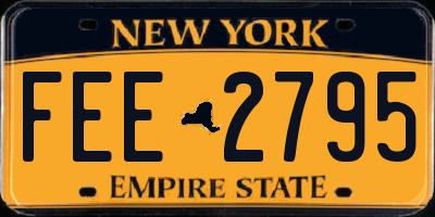 NY license plate FEE2795