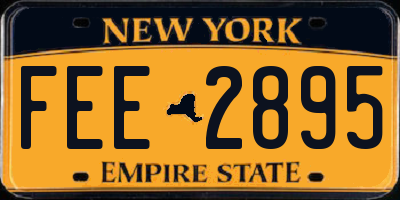 NY license plate FEE2895