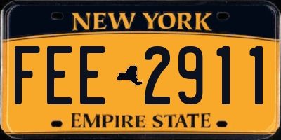 NY license plate FEE2911
