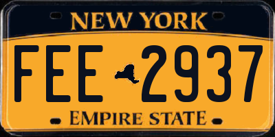 NY license plate FEE2937