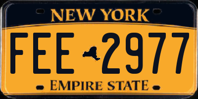 NY license plate FEE2977
