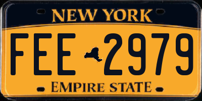 NY license plate FEE2979