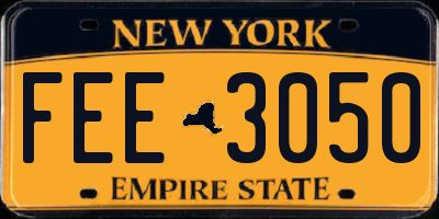 NY license plate FEE3050