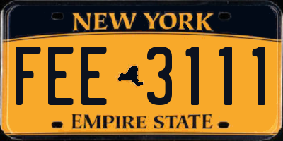 NY license plate FEE3111
