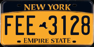 NY license plate FEE3128