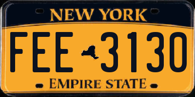 NY license plate FEE3130