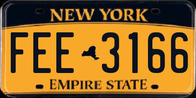 NY license plate FEE3166