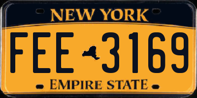 NY license plate FEE3169