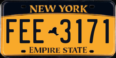NY license plate FEE3171