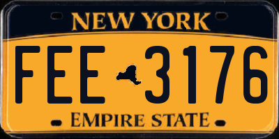 NY license plate FEE3176