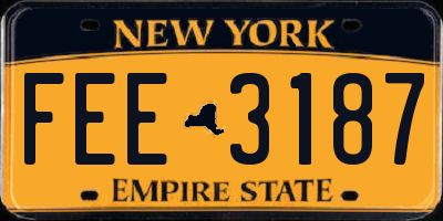 NY license plate FEE3187