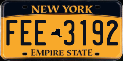 NY license plate FEE3192