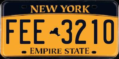 NY license plate FEE3210