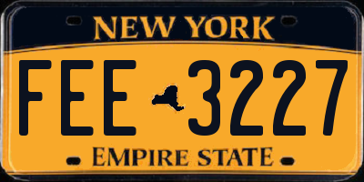 NY license plate FEE3227